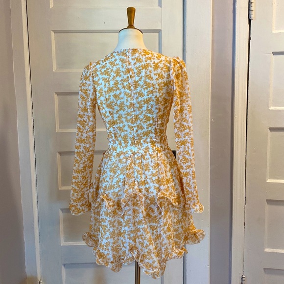 Saints + Secrets Floral Ruffled Mini Dress, Size S - Picture 9 of 16